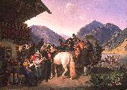 HESS, Heinrich Maria von Sankt Leonhardsfest in Fischhausen am Schliersee Germany oil painting artist